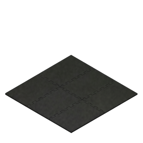 Ameba interlocking rubber stall mat kit, pre-cut pieces locked together