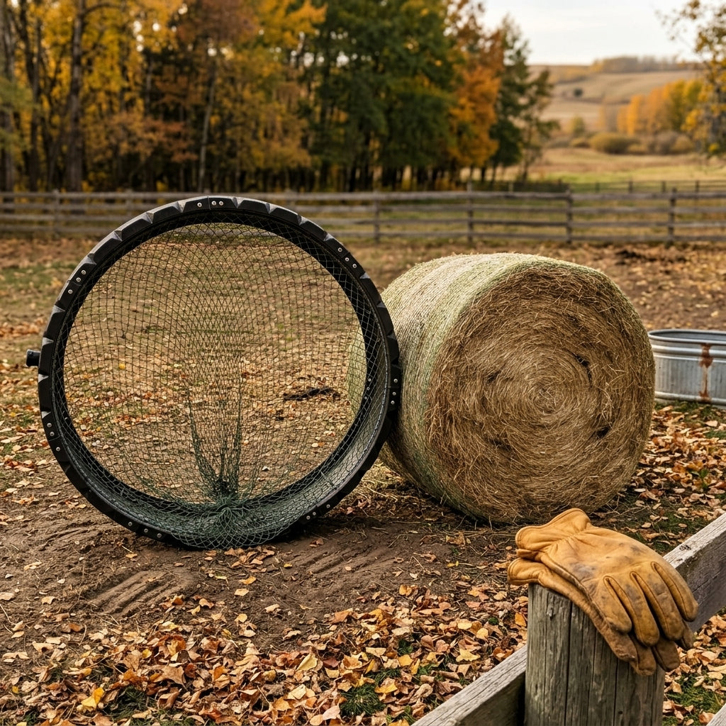 Adjustable Poly Hay Ring Feeder — 5, 6 & 7 Ft