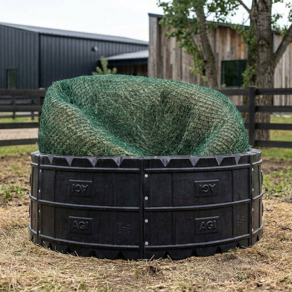 Adjustable Poly Hay Ring Feeder — 5, 6 & 7 Ft