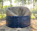Adjustable Poly Hay Ring Feeder with round bale