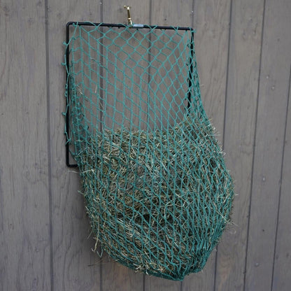 Metal Flip-Up Hay Net Feeder — Wall-Mount Slow Feeder