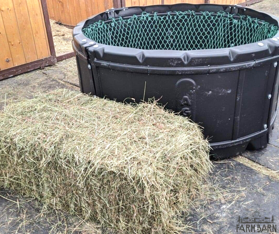 Mini Adjustable Poly Hay Ring Feeder — 24″ Tall, 5, 6 & 7 Ft
