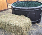 Mini Adjustable Poly Hay Ring Feeder — 24″ Tall, 5, 6 & 7 Ft