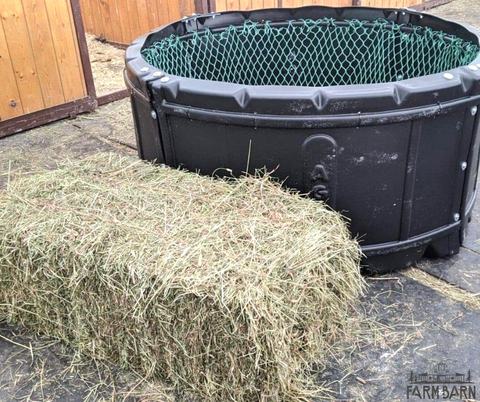 Mini Adjustable Poly Hay Ring Feeder — 24″ Tall, 5, 6 & 7 Ft