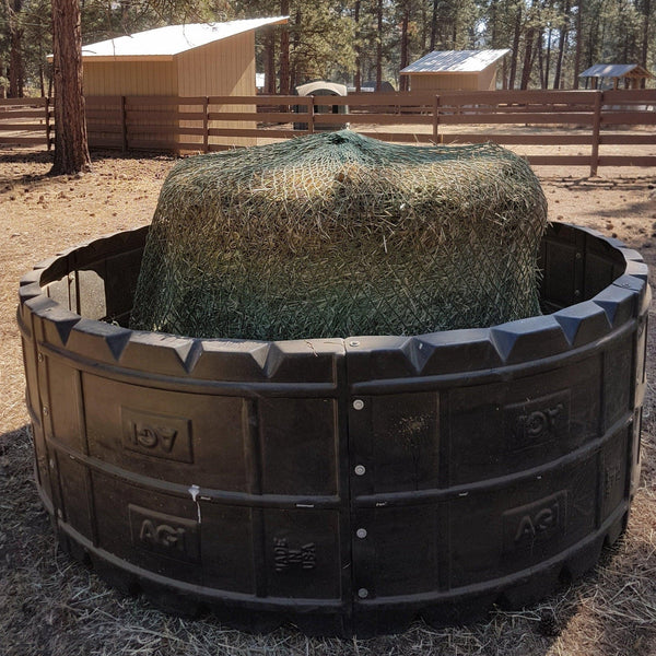 Slow Feed Hay Net Topper — Round Bale Feeder Topper