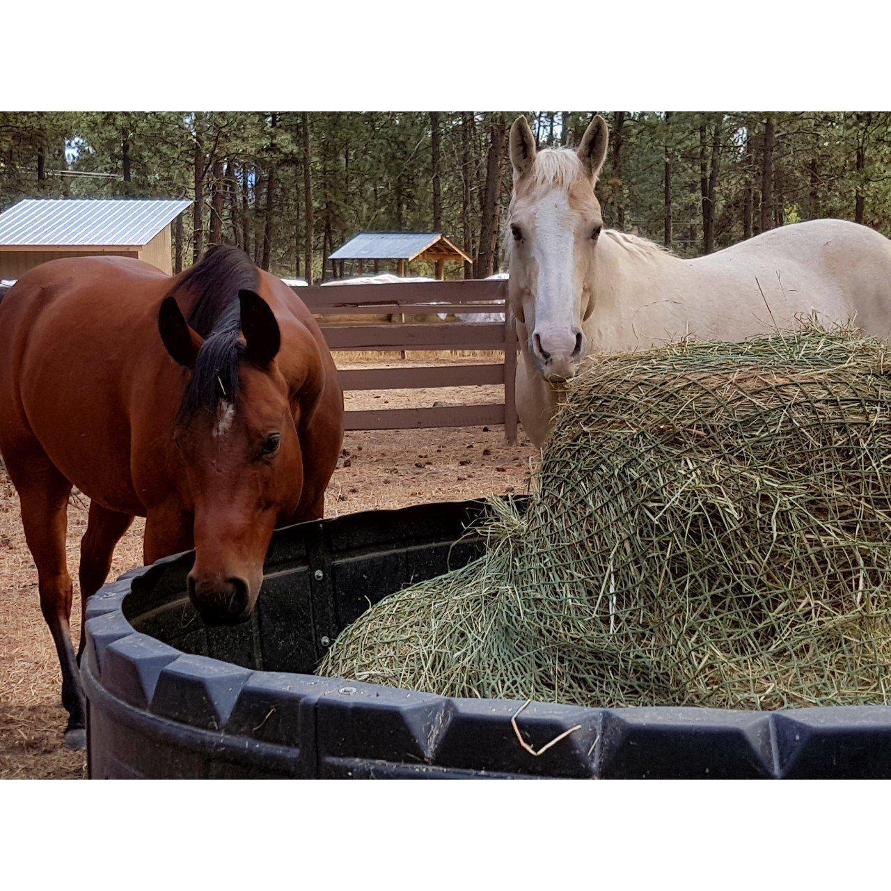 Slow Feed Hay Net Topper — Round Bale Feeder Topper