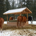 Slow Feed Hay Net Topper — Round Bale Feeder Topper