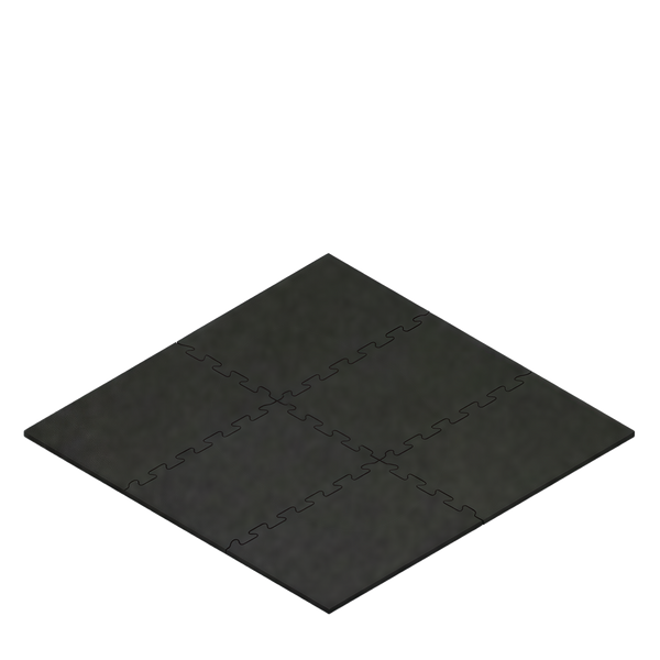 Ameba interlocking rubber stall mat kit, pre-cut pieces locked together