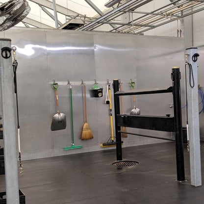 4 x 6 Black Stall Mats - Button / Flat Surface